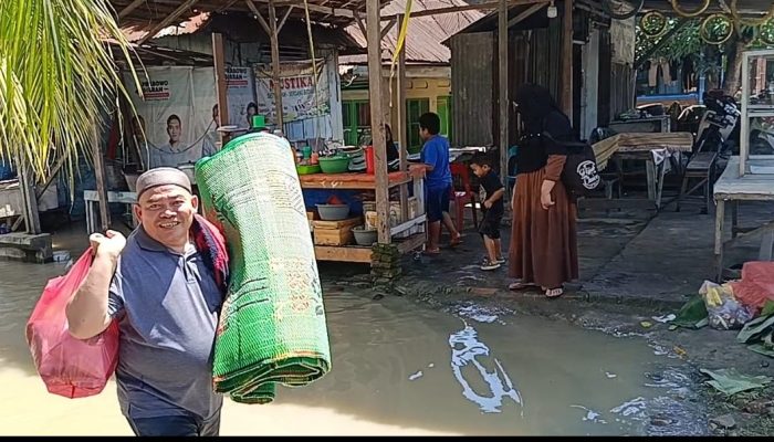 Lima KK di Sei Rampah Mengungsi Setelah Permukiman Terendam