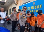 Polsek Sunggal Tangkap 7 Spesialis Begal Malam, Lima Didor