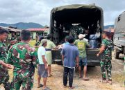 Satgas Gulbencal Kodam I/BB Drop Logistik ke Tiga Lokasi Terdampak di Tapanuli Tengah