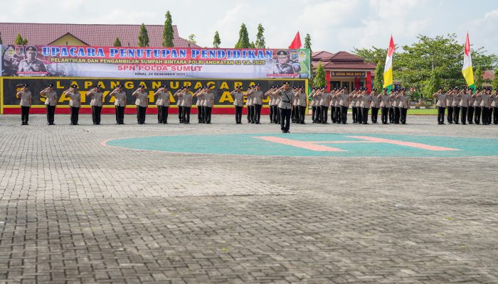 Kapolda Sumut Tutup Pendidikan Bintara Polri di SPN Hinai