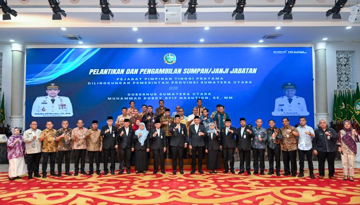 Lantik Empat Pejabat Eselon II, Bobby Nasution Minta Kerja Ngebut tapi Tepat Sasaran