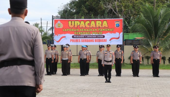 51 Personel Polres Serdang Bedagai Naik Pangkat