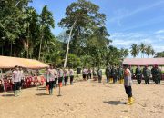 Kenaikan Pangkat Brimob Digelar di Posko Bencana Tapanuli Selatan