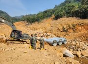 Satgas Gulbencal Kodam I/BB Mulai Pembangunan Jembatan Aramco di Desa Bair