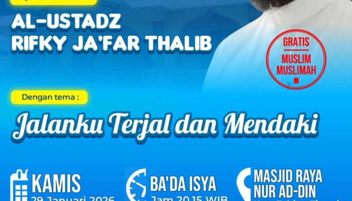 Sambut Ramadhan 1447 H, DMI Tebing Tinggi Gelar Tabligh Akbar Bareng Ustadz Rizky Ja’far Tholib