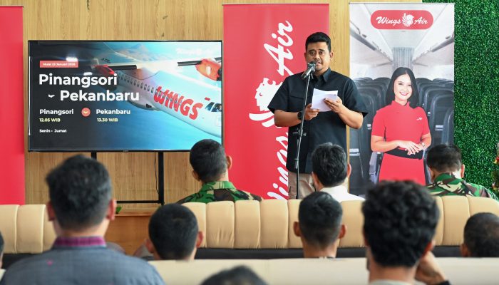 Gubsu Resmikan Rute Pinangsori–Pekanbaru, Minta Harga Tiket Terjangkau