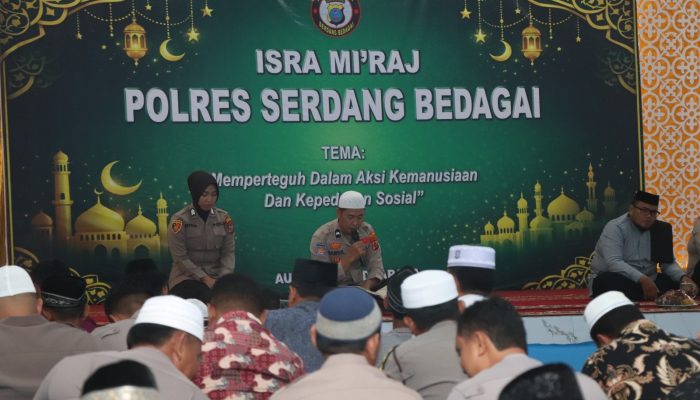 Meneguhkan Spirit Isra Mi’raj di Aula Aula Tathya Dharaka Polres Serdang Bedagai