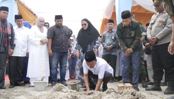 Wali Kota Tanjungbalai Hadiri Peletakan Batu Pertama Gedung Hj Salmah Saragih MTsN 2 Tanjungbalai
