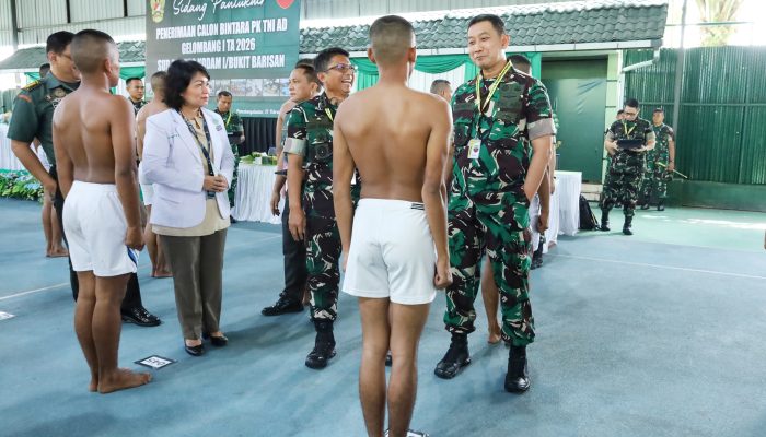 Pangdam I/BB Pimpin Sidang Pantukhir Pusat Penerimaan Caba PK TNI AD Gel I TA 2026 di Rindam I/BB