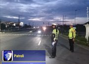 Sat Lantas Polres Sergai Gelar Patroli Subuh di Jalinsum