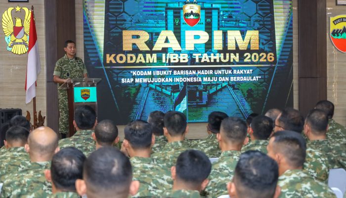 Pangdam I/BB Pimpin Rapat Pimpinan  Kodam I/Bukit Barisan TA 2026.
