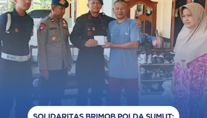 Solidaritas Brimob Polda Sumut untuk Rekan yang Sakit Menahun