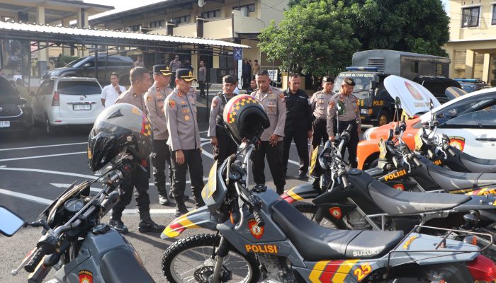 Polres Blitar Kota Cek Kesiapan Kendaraan Dinas Jelang Operasi Ketupat Semeru 2026