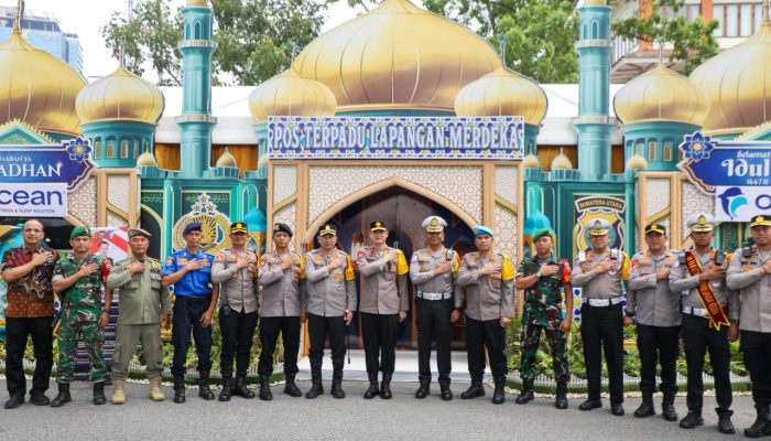 Wakapolda Sumut Tinjau Pos Terpadu Operasi Ketupat Toba 2026 di Lapangan Merdeka Medan