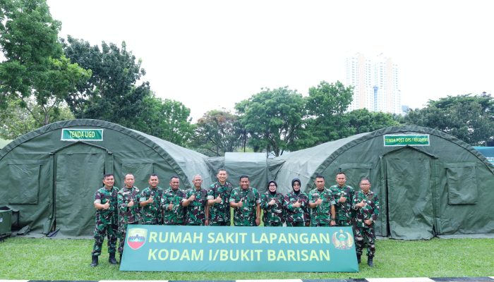Pangdam I/BB Tinjau Simulasi Gelar Rumah Sakit Lapangan di Makodam I/BB