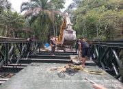 Kodim 0207/Simalungun Bersama Yonzipur I/DD Rampungkan Jembatan Modular di Buntu Marihat, Akses Warga Kembali Lancar
