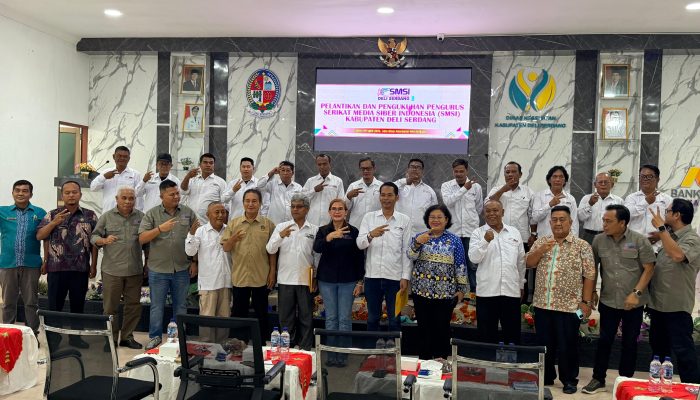 Pengurus SMSI Deliserdang Resmi Dilantik, Heri Siswoyo Jabat Ketua