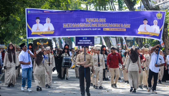 Rico Waas Lepas Ribuan Kafilah, Pawai Ta’aruf Semarakkan Pembukaan MTQ ke-59 Kota Medan