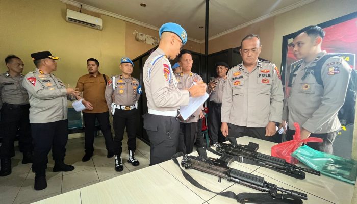 Kapolres Sergai Terima Kunjungan Div Propam Mabes Polri, Periksa Senpi Organik