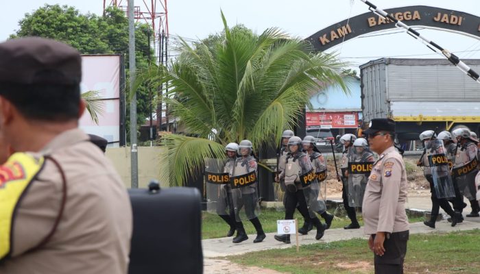 Polres Sergai Gelar Latihan Sispam Kota, Antisipasi Gangguan Kamtibmas