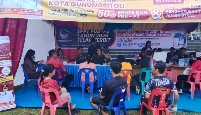 Hari Jadi ke-348 Kota Gunungsitoli, BRI BO Gunungsitoli Hadirkan Layanan Pembayaran BPHTB dan PBB-P2 di Alun-Alun Kota