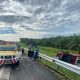 Ban Pick Up Lepas di Tol Sergai, Bus Halmahera Terguling: Empat Tewas dan 19 Luka