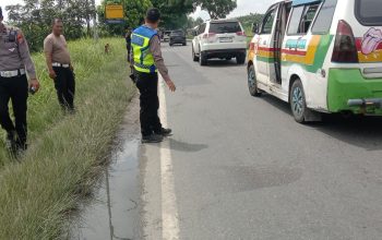 Tabrakan Dua Sepeda Motor di Jalinsum Perbaungan, Tiga Korban Jalani Perawatan