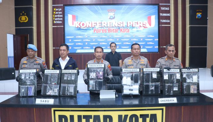 Satresnarkoba Polres Blitar Kota Ungkap 17 Kasus Narkoba Selama April 2026, 19 Tersangka Diamankan