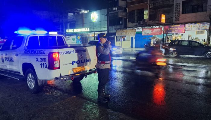 Polsek Sunggal Intensifkan Patroli Blue Light untuk Antisipasi Kejahatan Jalanan