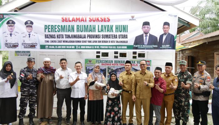 Wali Kota Tanjungbalai Resmikan Rumah Layak Huni Baznas