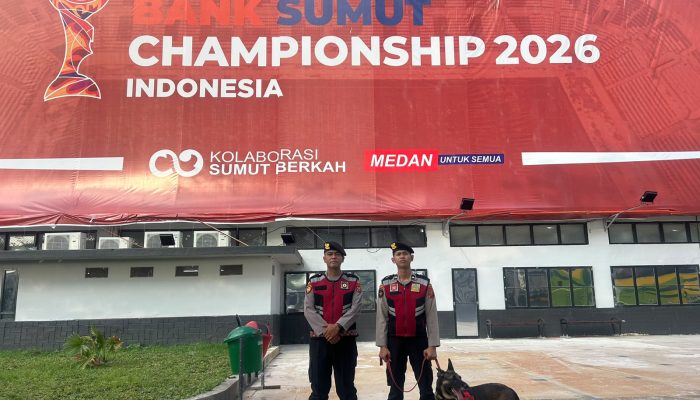 Unit K-9 Polda Sumut Siaga di Stadion Teladan, Pengamanan Piala AFF U-19 2026 Diperketat