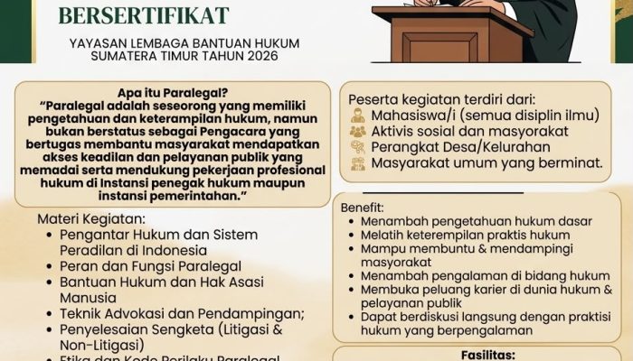 Pendaftaran Pelatihan Paralegal Bersertifikat 2026 Resmi Dibuka