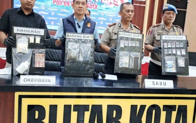 Satresnarkoba Polres Blitar Kota Sikat 12 Kasus Narkoba dalam Sebulan, 14 Pelaku Dibekuk