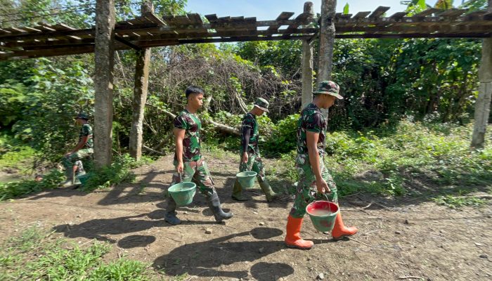 Bakti TNI untuk Rakyat, Pembangunan Jembatan Gantung Sungai Sowu di Gunungsitoli Capai 50,5 Persen