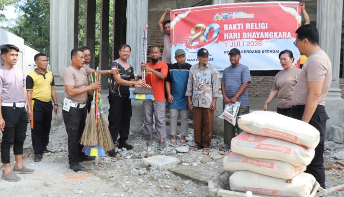 Sambut Hari Bhayangkara ke-80, Polres Sergai Gelar Bakti Sosial dan Religi di Rumah Ibadah