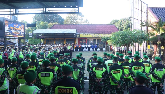 480 Personel Gabungan Amankan Pengesahan Warga Baru Perguruan Silat, Polres Blitar Kota Siaga Penuh