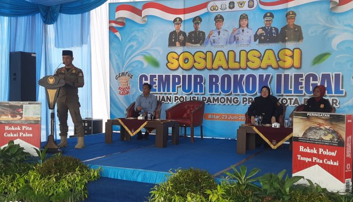 Satpol PP Kota Blitar Gencarkan Sosialisasi Gempur Rokok Ilegal