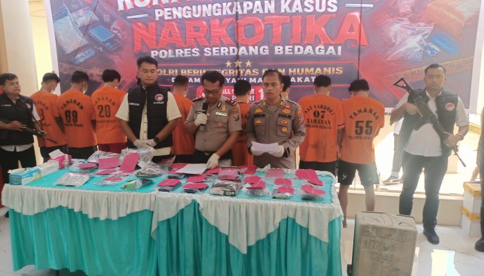 Selama Operasi Antik, Polres Sergai Ungkap 38 Kasus Narkotika dan Amankan 58 Tersangka