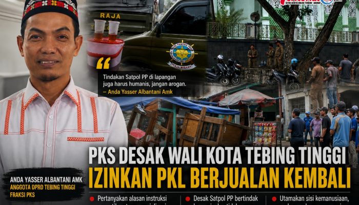 Fraksi PKS Desak Wali Kota Izinkan PKL Masjid Agung Tebing Tinggi Berjualan Kembali