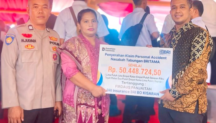 BRI BO Kisaran Serahkan Klaim Personal Accident Nasabah Tabungan Britama di Momen HUT Bhayangkara ke-80