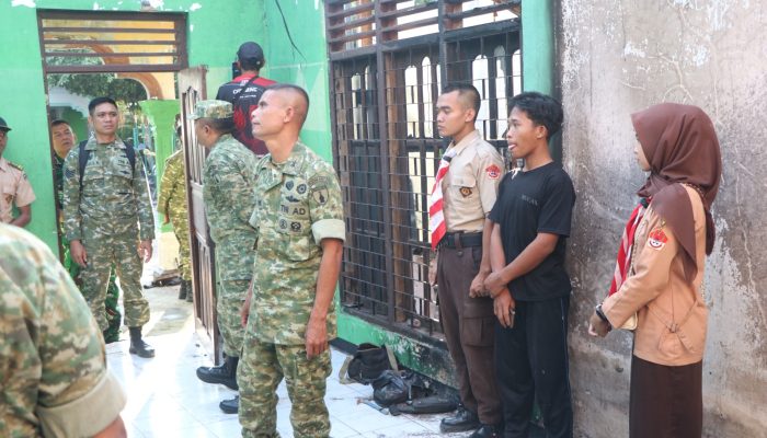 Kodim 0807/Tulungagung Salurkan Bantuan untuk Korban Kebakaran Rumah Anggota Saka Wira Kartika