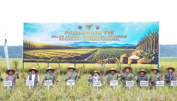 Pangdam I/BB Hadiri Panen Raya TNI di Langkat, Dukung Ketahanan Pangan Nasional