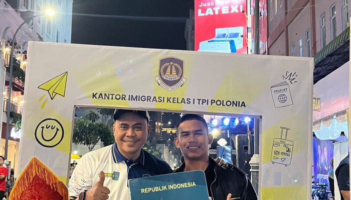 Imigrasi Kelas I TPI Polonia Hadir di Car Free Night, Layani Permohonan Paspor Baru dan Penggantian Paspor