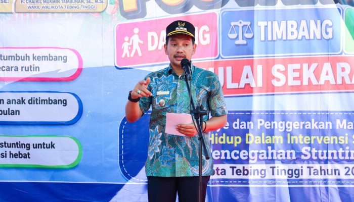 Wali Kota Tebing Tinggi Buka Kampanye Germas ISPS 2026, Angka Stunting Turun Jadi 1,5 Persen