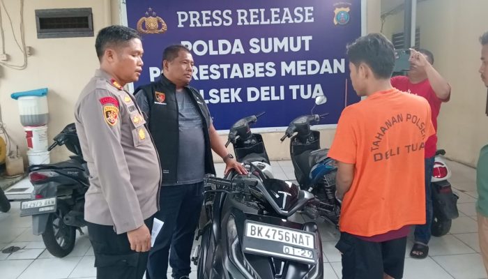 Polsek Delitua Tembak Spesialis Curanmor  Berulang Kali Beraksi di Medan Johor