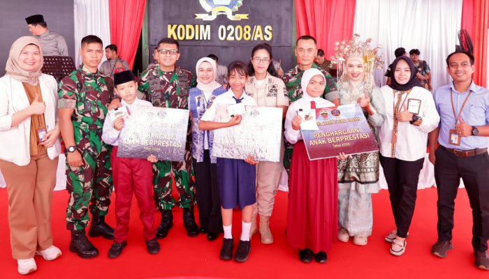 Hadiri Peresmian Masjid Al-Ikhlas Kodim 0208/AS, BRI BO Kisaran Serahkan Penghargaan bagi Anak Prajurit Berprestasi