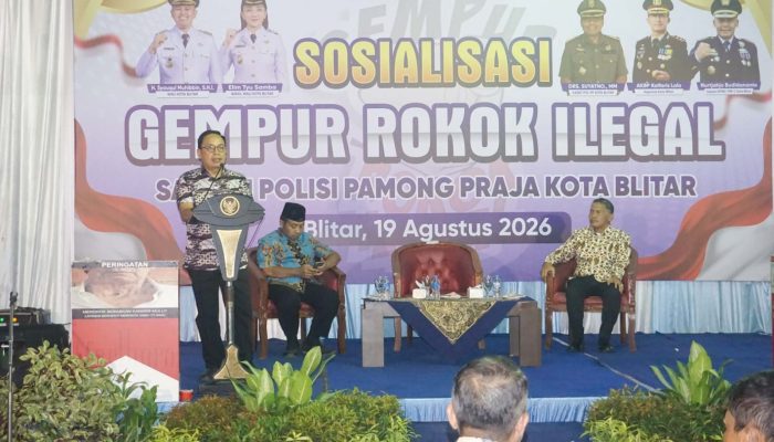 Wali Kota Blitar Ajak Warga Gempur Rokok Ilegal, 2 Juta Batang Dimusnahkan
