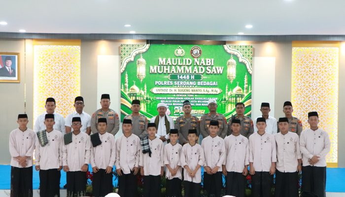 Polres Sergai Peringati Maulid Nabi Muhammad SAW 1448 H, Tekankan Keteladanan dan Kepedulian Sosial
