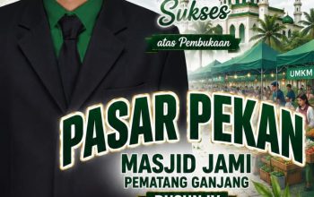 Irgi Fahrezi Apresiasi Masyarakat dan Pelaku Usaha dalam Pembukaan Pasar Pekan Masjid Jami Pematang Ganjang