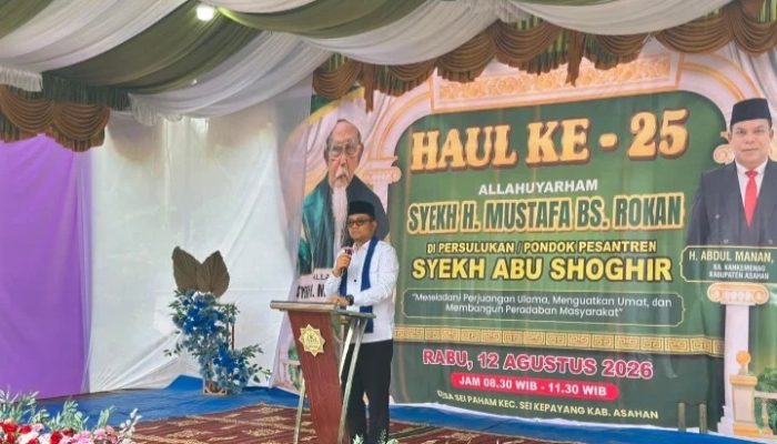 Wakil Wali Kota Tanjungbalai Hadiri Haul ke-25 Allahuyarham Syekh H Mustafa BS Rokan